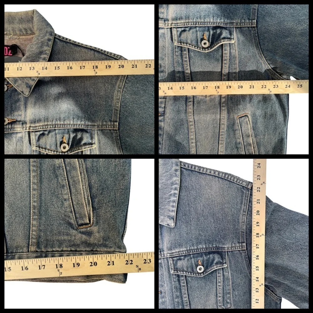 Diesel x Madz tattoo Custom Denim Jacket XXL Rock Gothcore Bikercore Plus Size - Picture 14 of 17